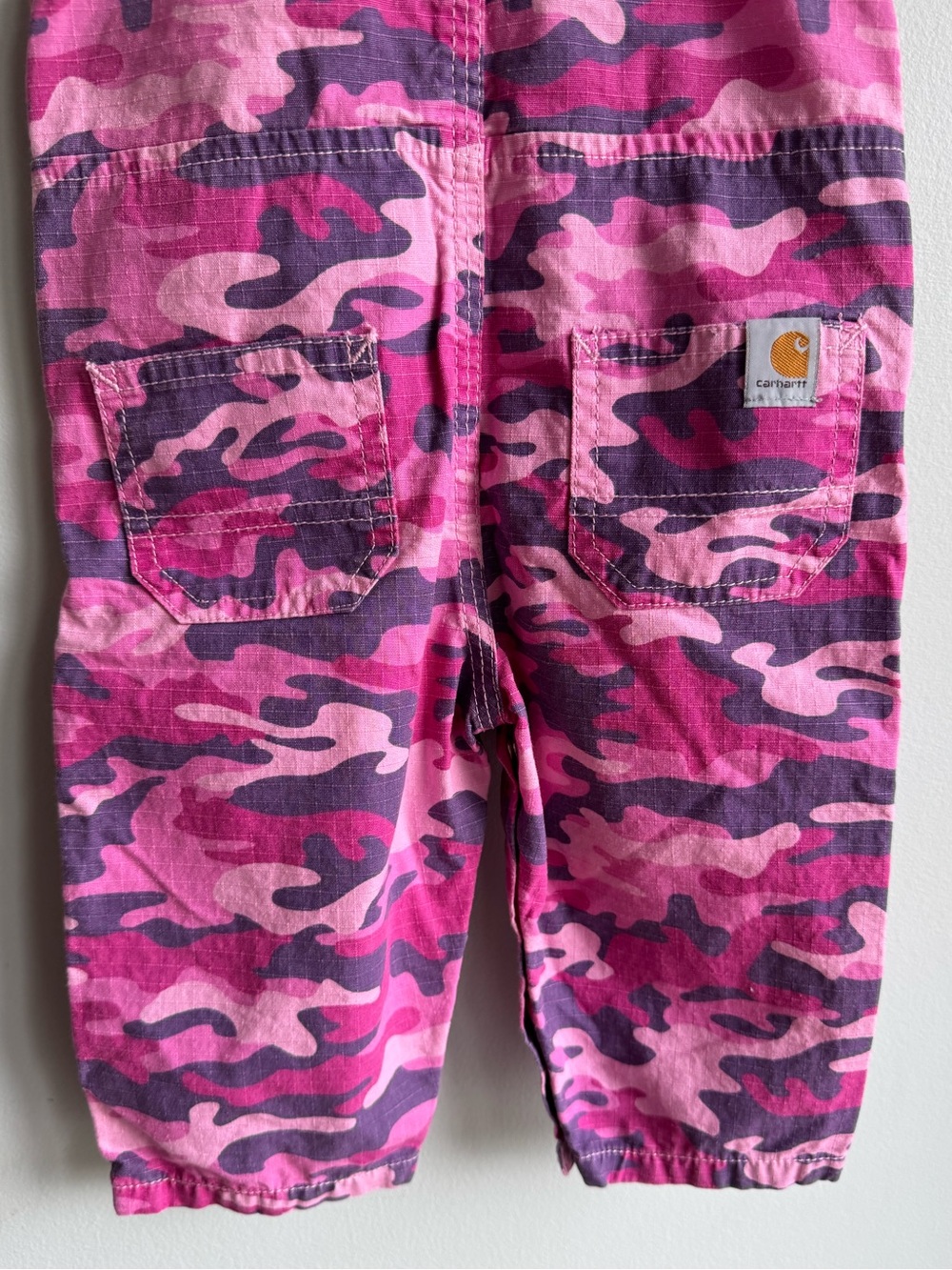 Carhartt Baby Girl Camo Overalls Infant Sz 6 Months Pink Camouflage 100% Cotton - Picture 7 of 10
